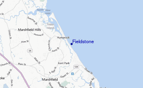mapa de ubicación de Fieldstone