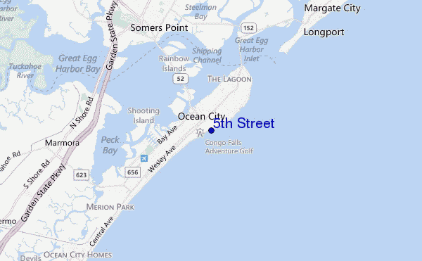 mapa de ubicación de 5th Street