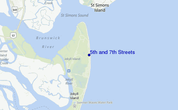 mapa de ubicación de 5th and 7th Streets