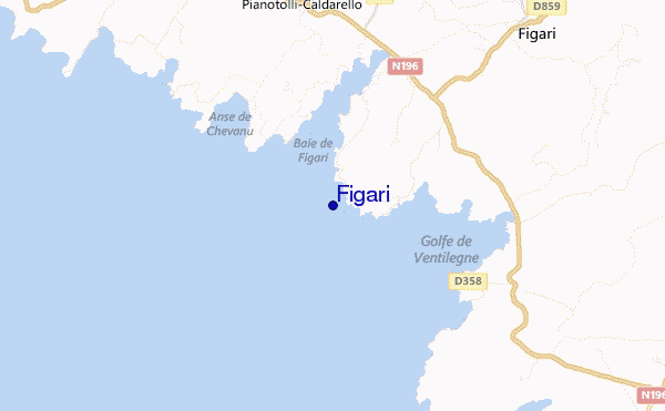 mapa de ubicación de Figari