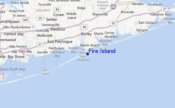 Fire Island Location Map