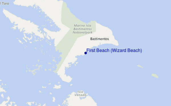 mapa de ubicación de First Beach (Wizard Beach)