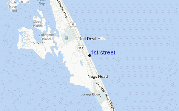 mapa de ubicación de 1st street