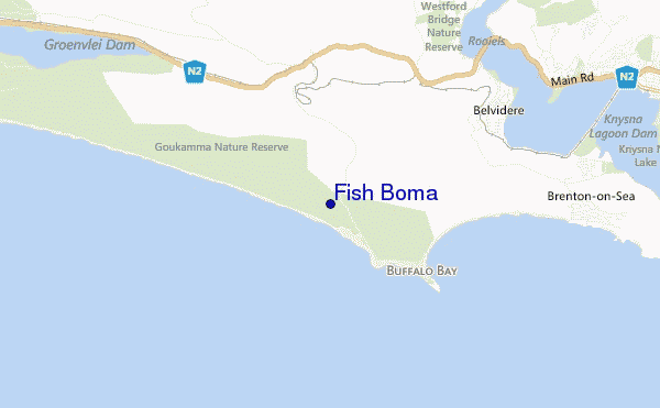 mapa de ubicación de Fish Boma