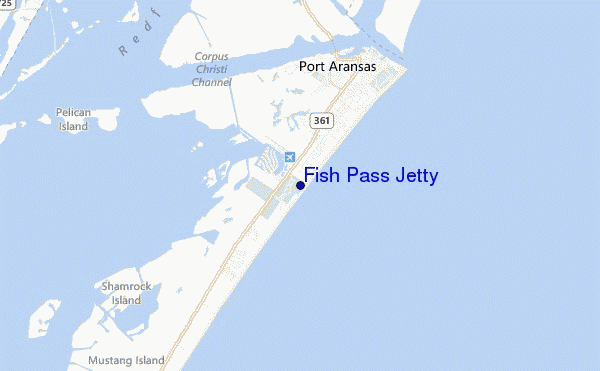 mapa de ubicación de Fish Pass Jetty