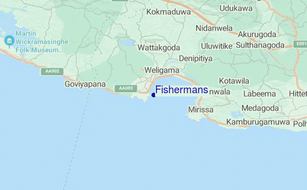 mapa de ubicación de Fishermans