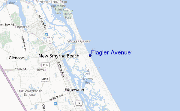 mapa de ubicación de Flagler Avenue