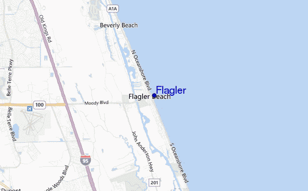 mapa de ubicación de Flagler