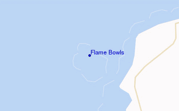 mapa de ubicación de Flame Bowls