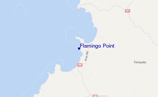 mapa de ubicación de Flamingo Point