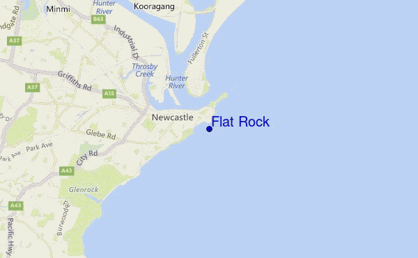 mapa de ubicación de Flat Rock