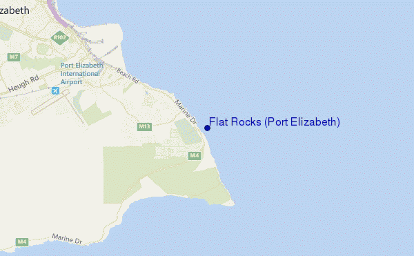 mapa de ubicación de Flat Rocks (Port Elizabeth)
