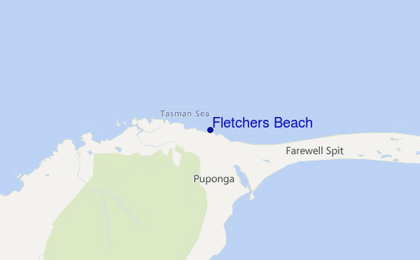 mapa de ubicación de Fletchers Beach