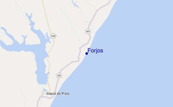 mapa de ubicación de Forjos