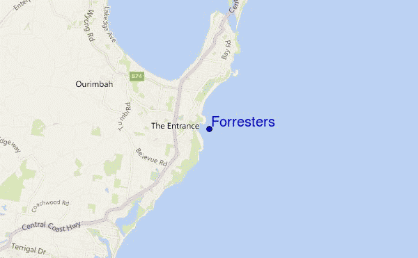 mapa de ubicación de Forresters
