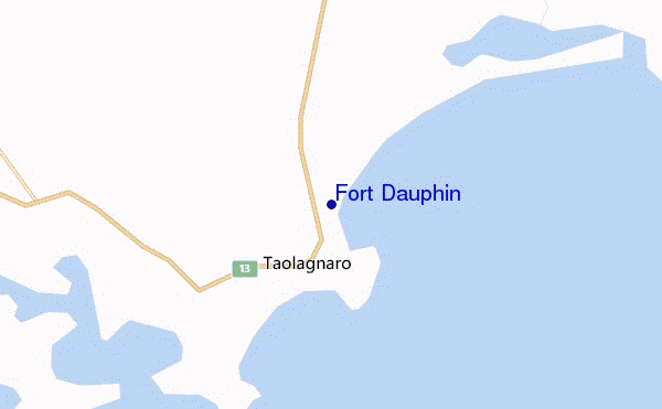 mapa de ubicación de Fort Dauphin