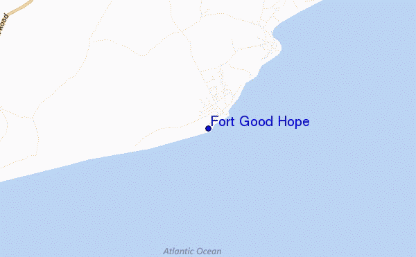 mapa de ubicación de Fort Good Hope