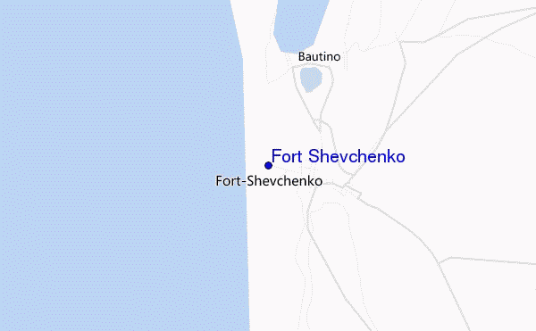 mapa de ubicación de Fort Shevchenko
