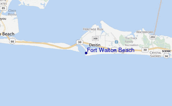 mapa de ubicación de Fort Walton Beach