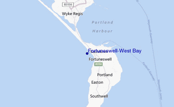 mapa de ubicación de Fortuneswell/West Bay