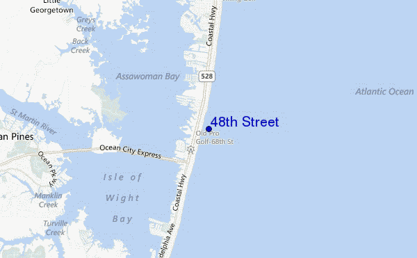 mapa de ubicación de 48th Street