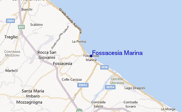 mapa de ubicación de Fossacesia Marina