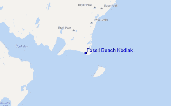 Fossil Beach Kodiak Location Map
