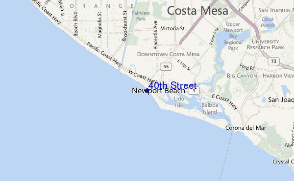 mapa de ubicación de 40th Street