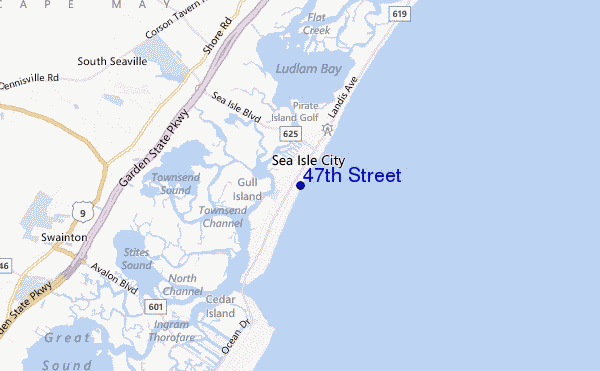 mapa de ubicación de 47th Street