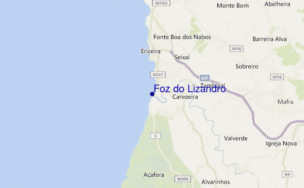 mapa de ubicación de Foz do Lizandro