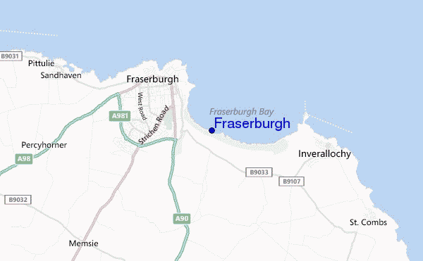 mapa de ubicación de Fraserburgh