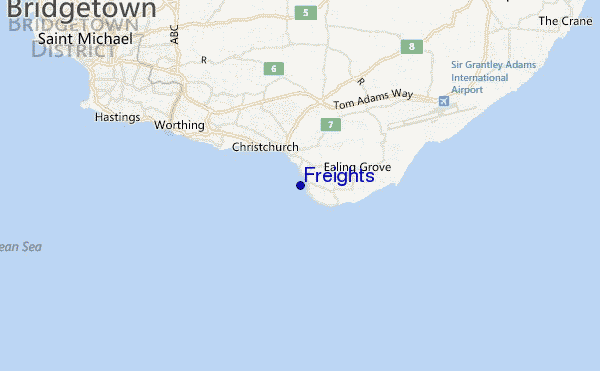 mapa de ubicación de Freights