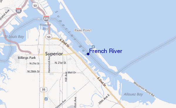 mapa de ubicación de French River