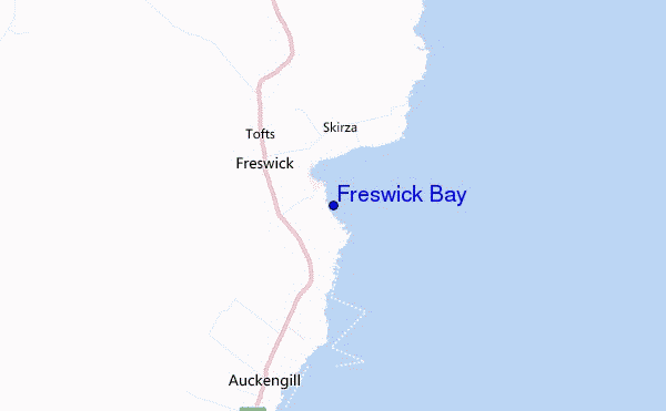 mapa de ubicación de Freswick Bay