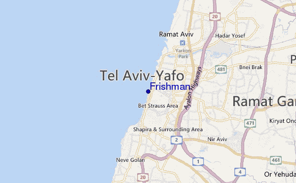 mapa de ubicación de Frishman