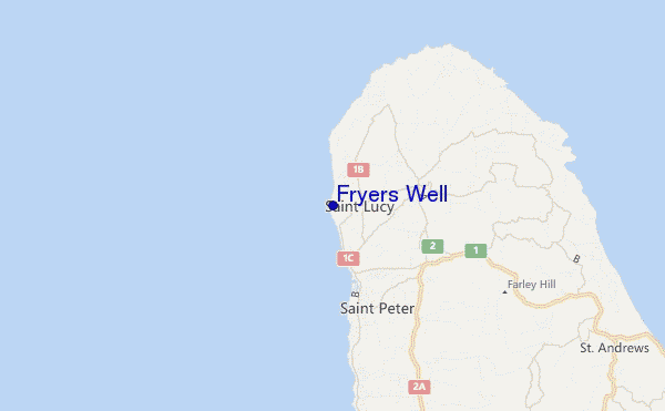 mapa de ubicación de Fryers Well