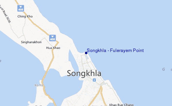 mapa de ubicación de Songkhla - Fulerayem Point