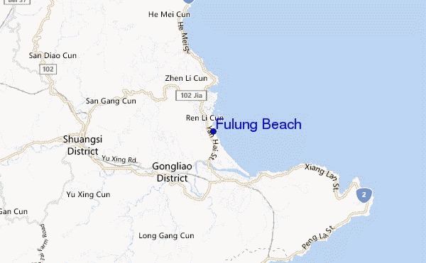 mapa de ubicación de Fulung Beach