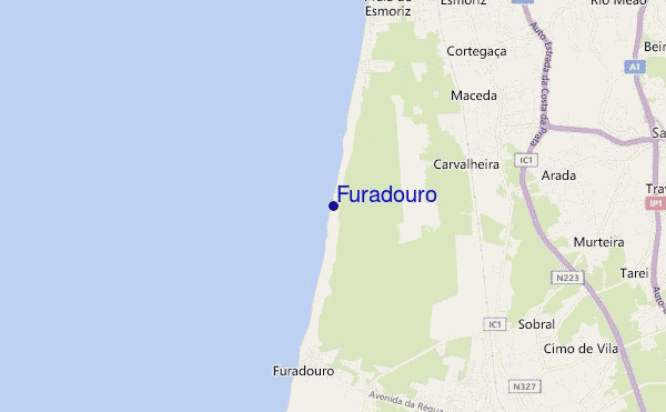 mapa de ubicación de Furadouro