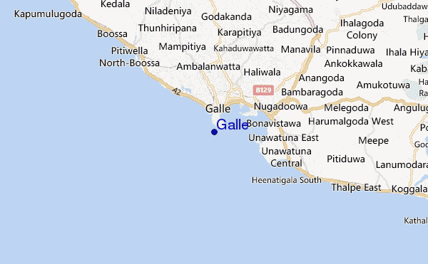 mapa de ubicación de Galle