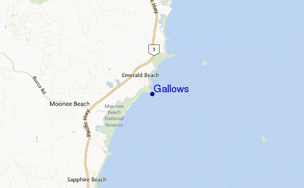 mapa de ubicación de Gallows