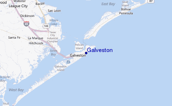 Galveston Location Map
