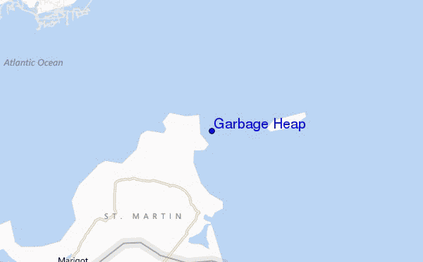 mapa de ubicación de Garbage Heap