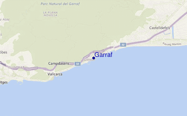 mapa de ubicación de Garraf