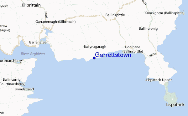mapa de ubicación de Garrettstown