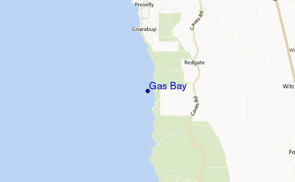 mapa de ubicación de Gas Bay
