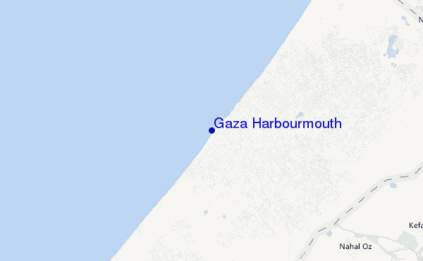 mapa de ubicación de Gaza Harbourmouth