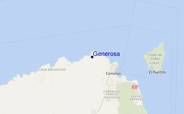 mapa de ubicación de Generosa