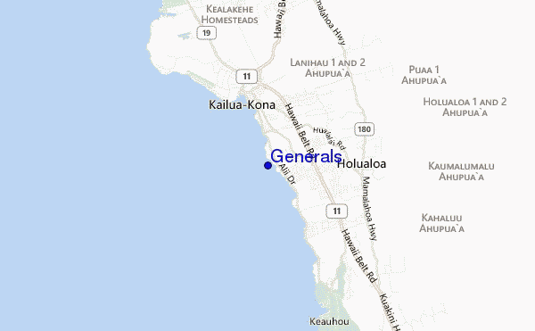 mapa de ubicación de Generals