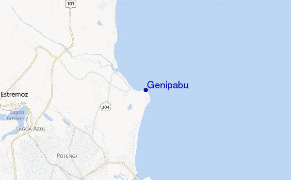 mapa de ubicación de Genipabu